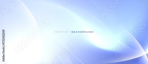 Abstract silver lines with a glittering light effect on a blue background. Modern vector illustration design