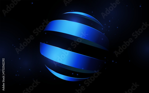 Abstract tech futuristic sphere background. Global connection network