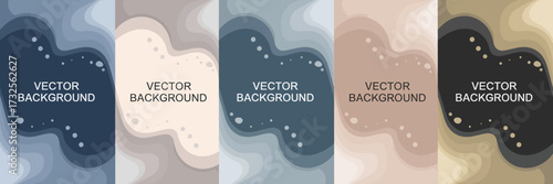 Stylish fluid shapes rendered in a harmonious color palette, suitable for contemporary graphic projects. Ideal for digital artwork and creative branding solutions.