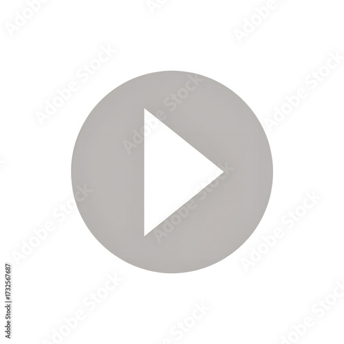 Play button icon transparent background. Media player sign.