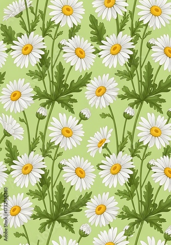 Daisies in full bloom, a timeless floral arrangement with a gentle green background displaying nature's simple beauty