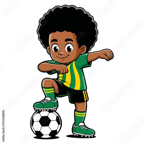 Football Player Cute Cartoon Catchers vector illustration isolated on white background, football, soccer, sport, player, character, game, sports, illustration.
