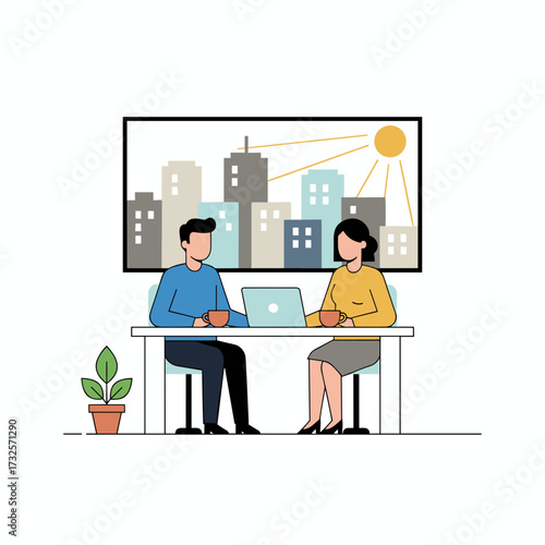 The HR manager is interviewing candidates in the office