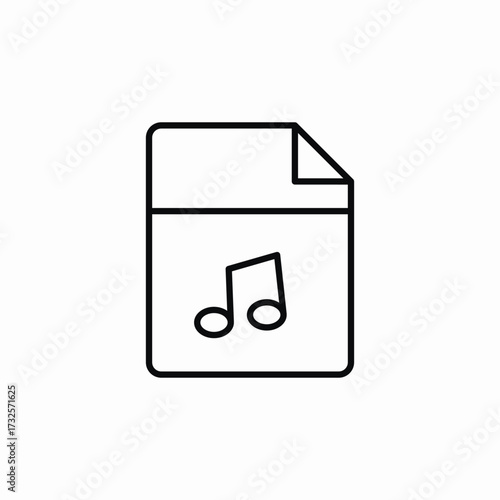 music file icon sign vector