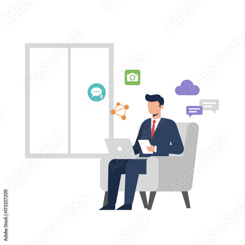 A freelance content writer is creating copy for an ad