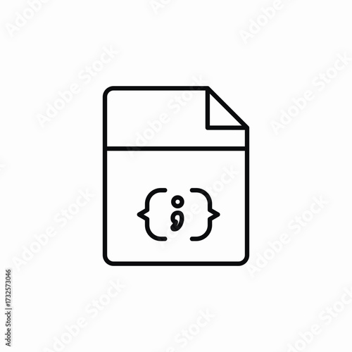 programming file code icon sign vector