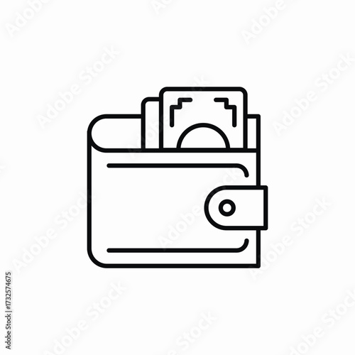 wallet finance money icon sign vector
