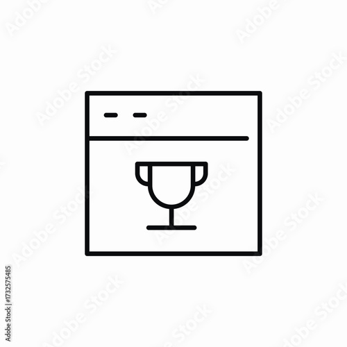 website award cup icon sign vector