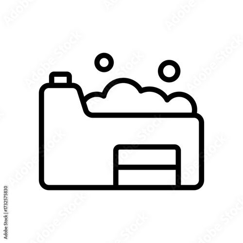 Hydro bathtub icon outline vector. Massage health, pool spa. Healthcare, skincare, wellness contour symbol. Vector isolated illustration.