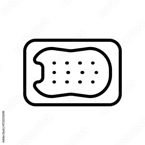 Hydro massage outline icon. Spa health. Spa exercise. Top view bathtub vector sign. Healthcare, skincare, wellness. Contour symbol. Vector isolated illustration.