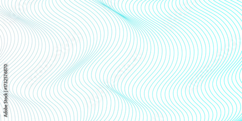 Abstract full frame cyan wave lines on white background wallpaper
