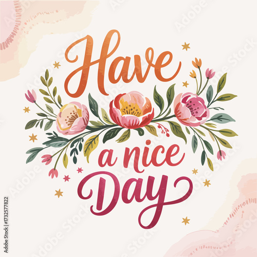 An elegant floral design presenting a motivational message that inspires positivity, combining soft colors and beautiful flowers for a calming and uplifting atmosphere.