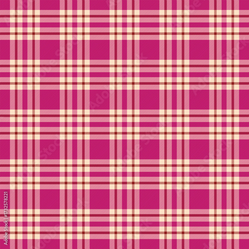 Site fabric check textile, cool pattern vector tartan. Book plaid seamless texture background in pink and bisque colors.