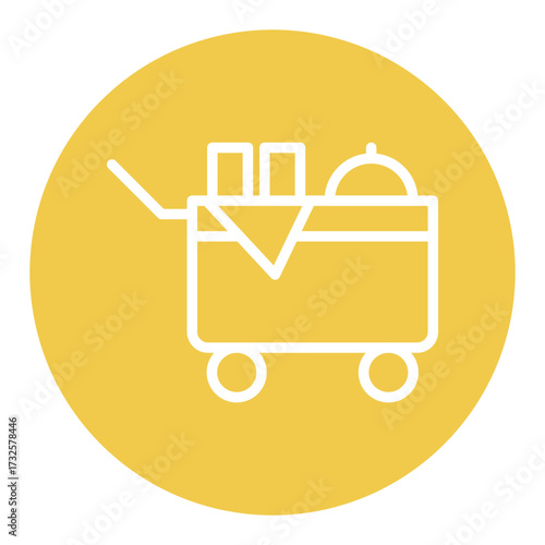 Airplane Food Trolley Vector Icons