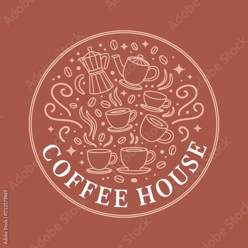 An aesthetically pleasing arrangement of coffee brewing tools and cups, capturing the essence of a coffee house and the passion for quality beverages served with love and care.