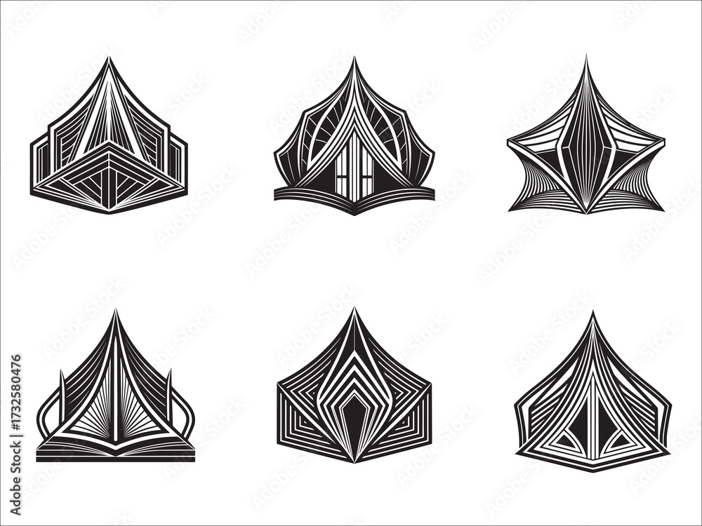 Fototapeta premium set of camping icons