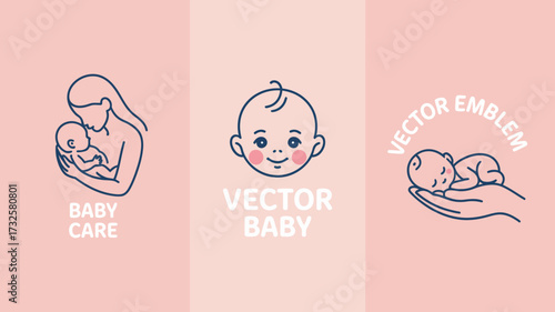 The playful illustration features a baby and mother, highlighted with cheerful colors and expressions, embodying joy and positivity in family moments of care.