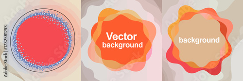 This image features a vibrant abstract vector background with overlapping shapes, emphasizing a blend of colors in a smooth, artistic design style that evokes creativity.