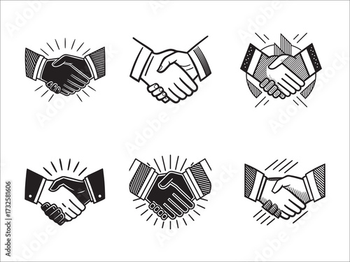 set of icons of business cards