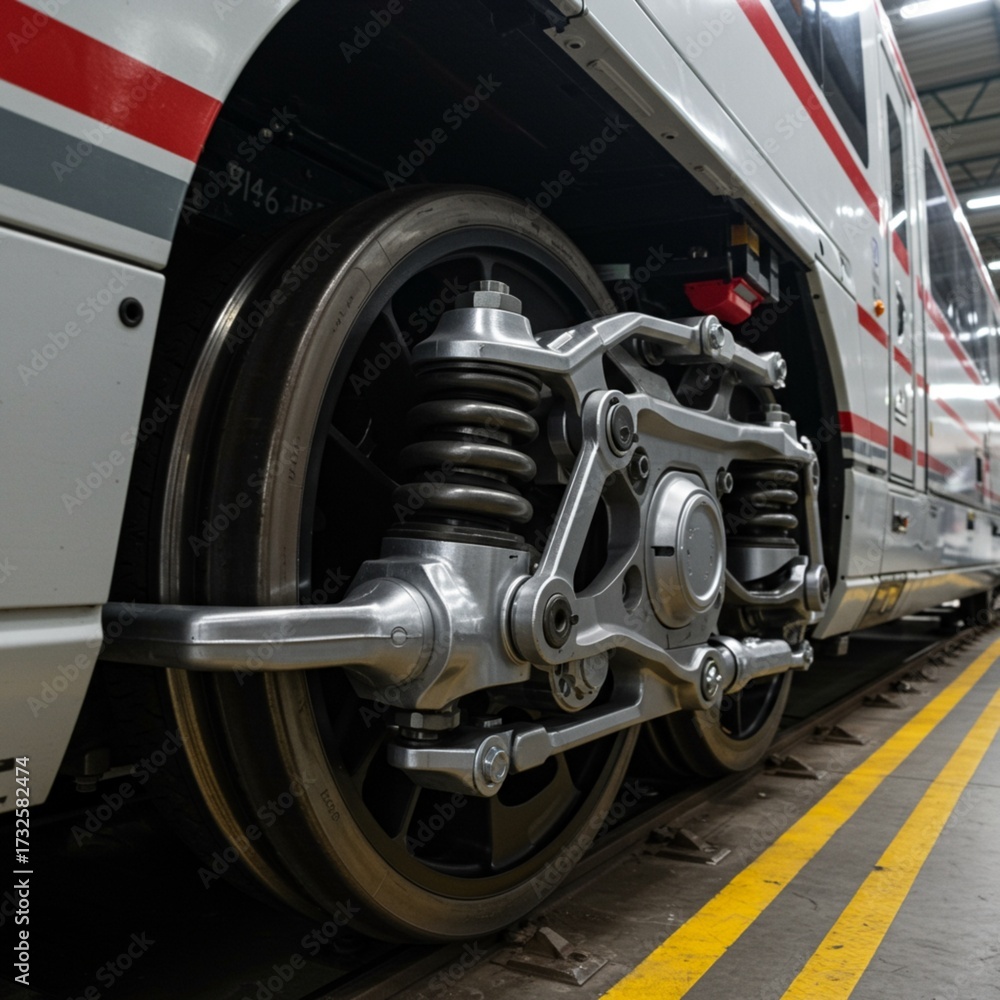 Fototapeta premium High-Speed Train Wheel & Suspension Maintenance