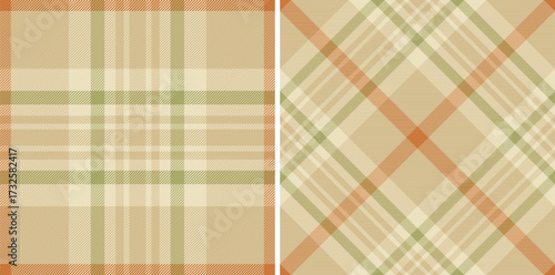 Classic plaid patterns in warm earth tones, suitable for backgrounds, textiles, or designs needing a traditional, sophisticated touch. Versatile for autumn themes.