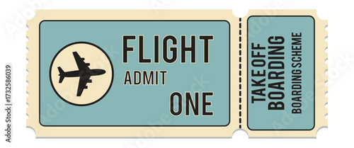Airplane flight ticket