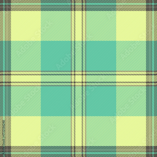 Classic tartan pattern in soft teal, green, and gray hues. A versatile textile background for fashion, interiors, or graphic design, evoking tradition  style.