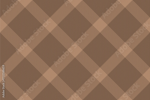 Stylish texture pattern background, december check seamless textile. Pure tartan plaid vector fabric in orange color.