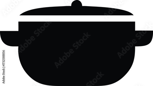big cooking pan logo silhouette