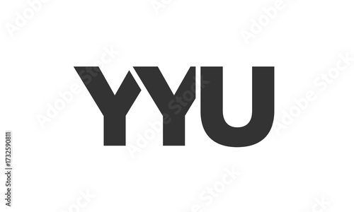YYU logo design template with strong and modern bold text. Initial based vector logotype featuring simple and minimal typography. Trendy company identity.