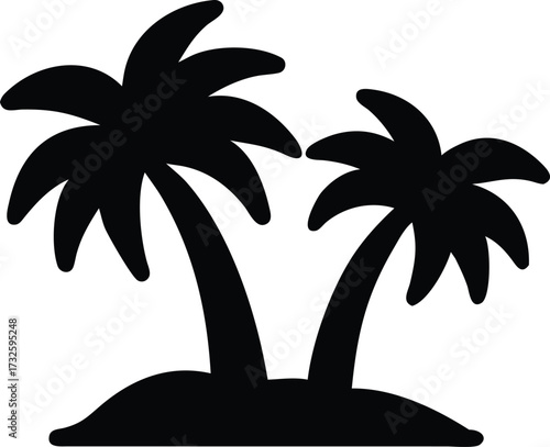 coconut trees with white background