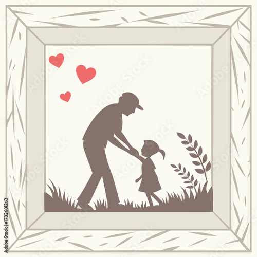 Father Daughter Love Silhouette Outdoors