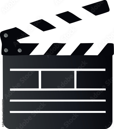 film, movie, cinema, clapper, clapboard, board, video, slate, clap, director, action, clapperboard, hollywood, isolated, camera, black, entertainment, cinematography, production, white, illustration, 