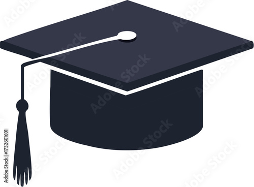 icon, vector, academic, success, isolated, degree, achievement, tassel, study, learning, ceremony, book, mortarboard, black, mortar
