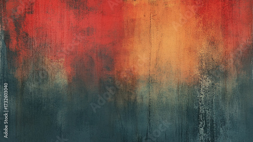 Abstract Grunge Decorative Colorful Old Stucco Wall Background. Art Rough  Texture Banner With Space For Text. 