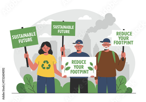 Environmental protest for a sustainable future in urban setting digital activism and awareness