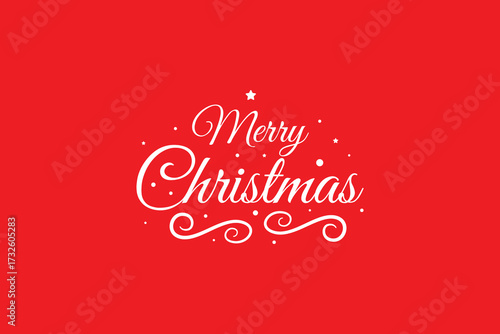 Merry Christmas typography, featuring December, stars, and a Christmas hat design, in vector EPS format, size 10.