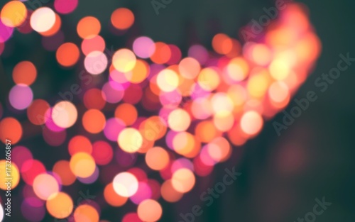 bokeh lights create a festive atmosphere for evening celebrations during winter holidays