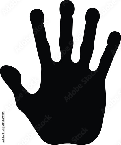 hand print icon silhouette