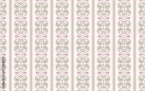 Wallpaper seamless pattern. Vertical delicate background in soft pastel tones for fabric, interior decor, stationery, wrapping paper. Digital stylish backdrop