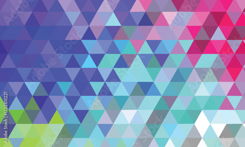 Blue Green Pink Geometric Triangle Abstract Background Gradient
