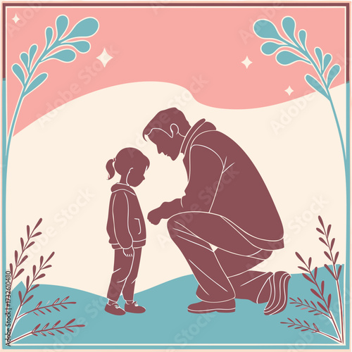 Father and daughter bonding moment