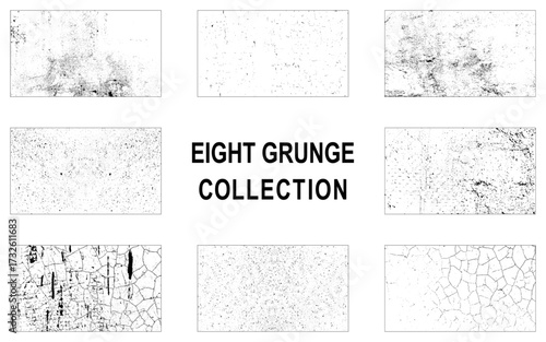 Grunge Urban Backgrounds set.Texture Vector.Dust Overlay Distress Grain ,Simply Place illustration over any Object to Create grungy Effect .abstract, splattered , dirty, texture for your design. Art