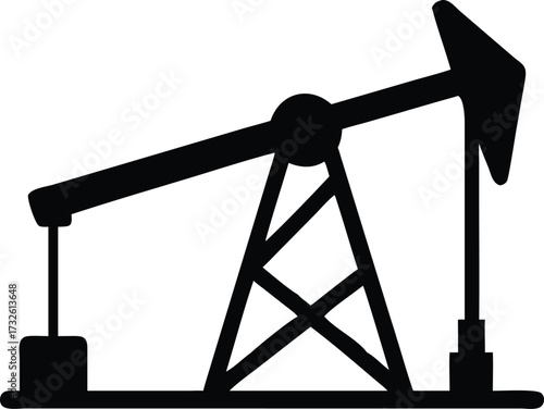 oil pump jack silhouette