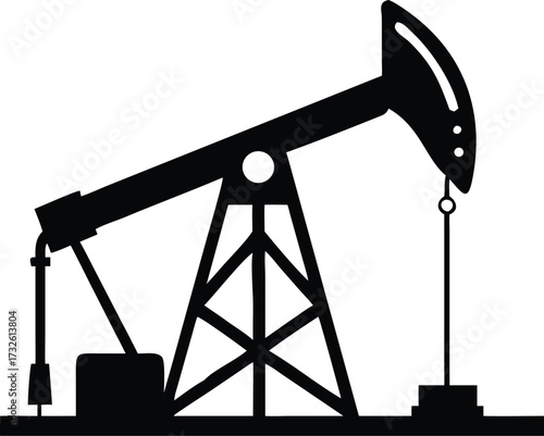 oil pump jack silhouette