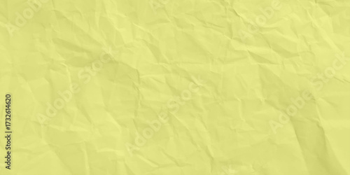 Wrinkled light yellow packing paper stock photo