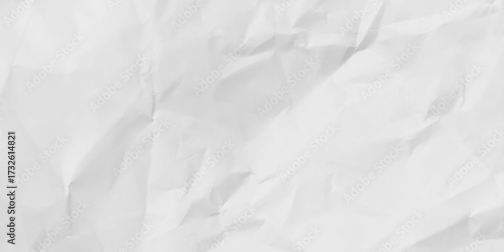 Obraz premium Closeup of white crumpled paper for texture background. Wrinkled white packing paper stock photo