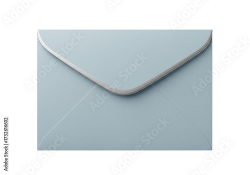 Light blue envelope PNG isolated, pastel stationery for invitations and greetings cards, elegant paper for special occasions