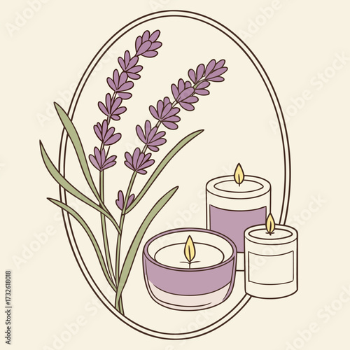 Calm Lavender Wellness Illustration