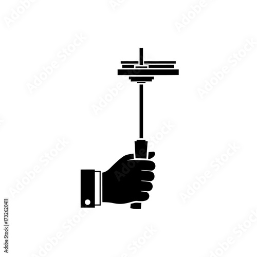 Vector Hand Holding Gimbal Stabilizer Icon